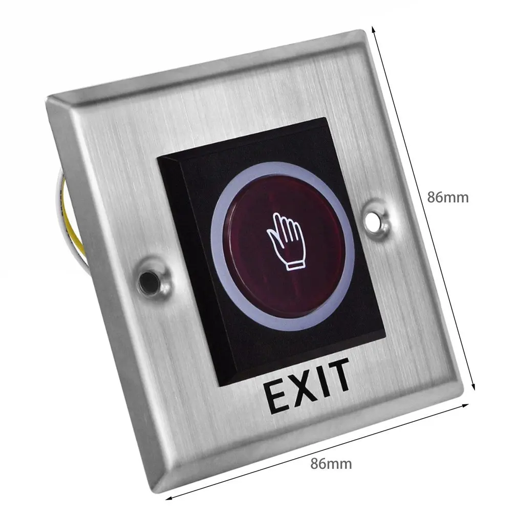 

No Touch Sensor Exit Switch Induction Type Inductive Exit Release Button Switch Access Control DC12V With LED Indicator Light