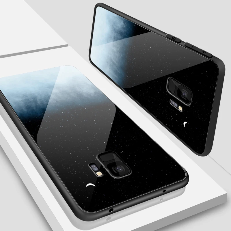 W348 for OnePlus 3T 3 5 6T 5T 6 7 7 Pro Anti Knock Tempered Glass Cover for Samsung Galaxy S9 S8 S10 Plus Printing Fancy Phone Case - Цвет: W348