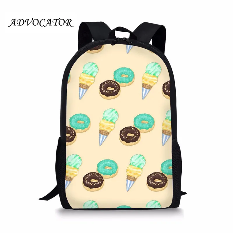 School Bags for Girls Female Cartoon Donuts Design School Backpack for Girls Large Capacity School Bags Mochila Feminina Escolar