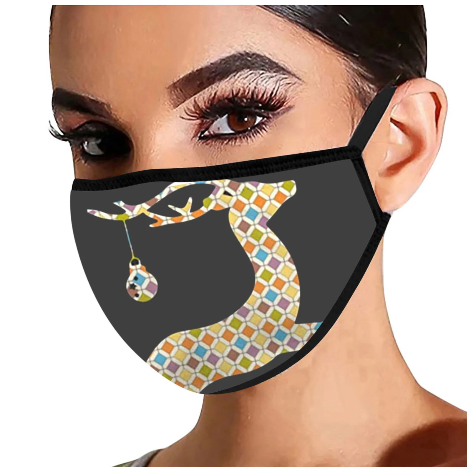

Cotton Face Mask Fashion Christmas Printed Masker Washable Reusable Anti-Dust Mascarillas Masque Breathable Winproof Mouth Mask