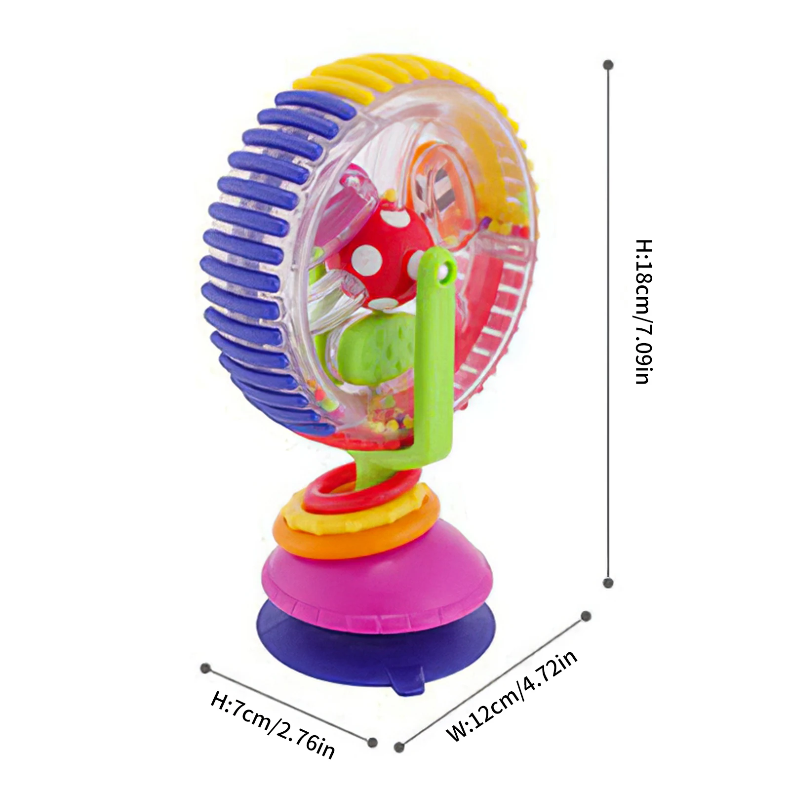 

Colorful Plastic Exquisite Windmill Hand Ball Bell Stroller Toy Baby Ferris Wheel Rotary Toy for Aged 6 Months Baby Kid Children