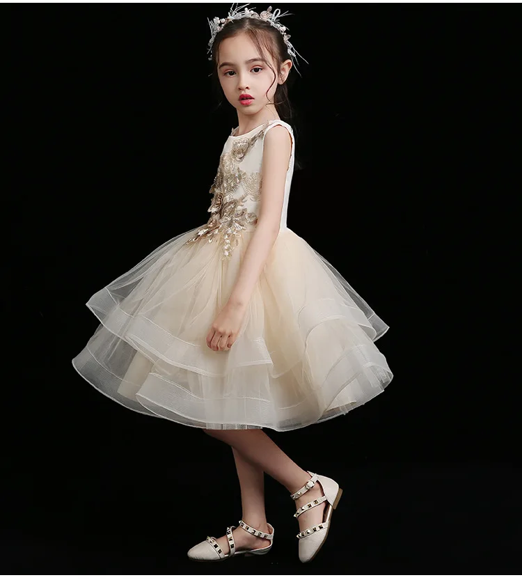 2019 детское платье-пачка принцессы на День рождения вечернее платье для девочек