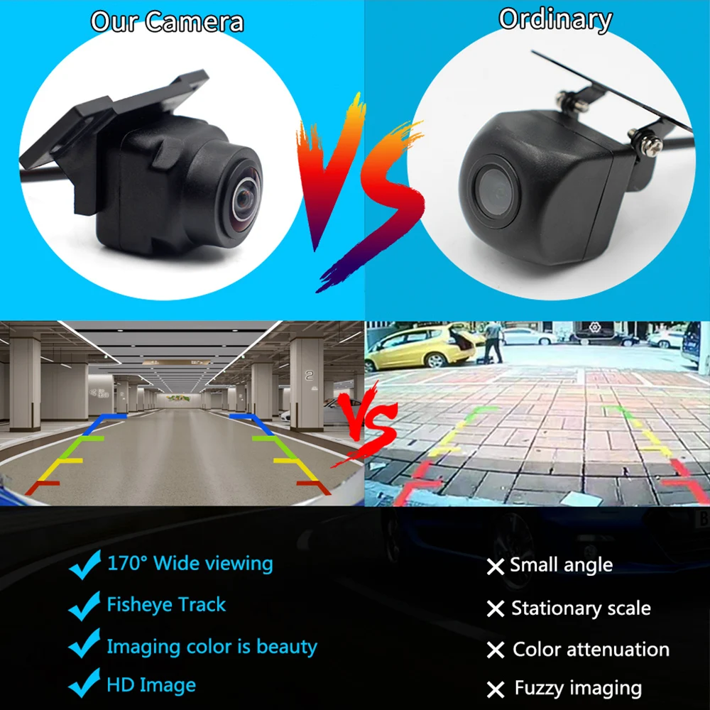 

HD AHD 1280x1080P 170 Degree Fisheye Lens Starlight Night Vision Vehicle Rear View Reverse Camera CCD Car Universal Camera