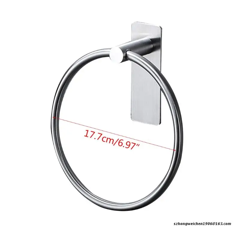 

Towel Ring Adhesive for Hanging Towels Matte Premium Wall-Mounted Towel Ring Round Hanger Towel Holder Rack 28GF