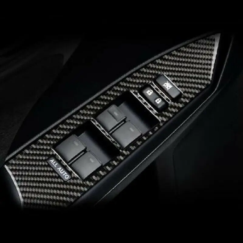 Carbon Fiber Automotive Interior Accessories Window Lift Panel Switch Cover Trim For Lexus CT200h F SPORT 2011-2017