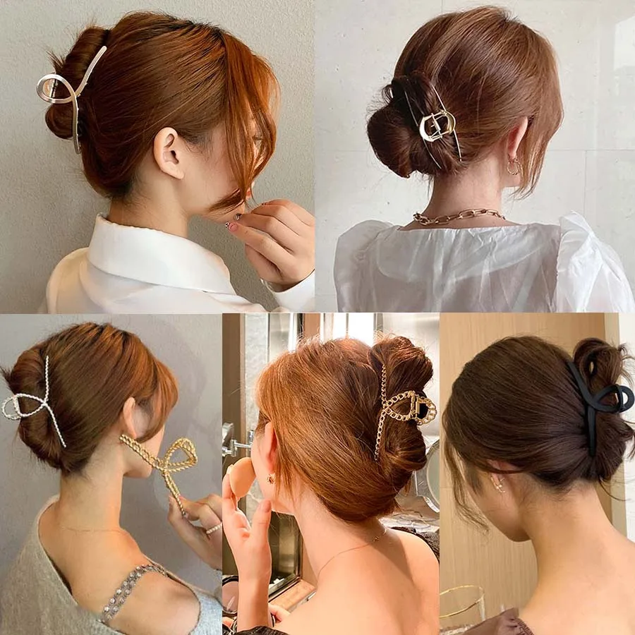 

1PC Barrettes Hair Clips Hair Claw For Women Acrylic Hairpins Hair Crab Claws Girls Make UP Washing Tool Accessories Decoration