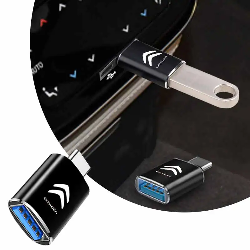 

1pcs USB Converter Connector Car Logo for Citroen C1 C2 C3 C4 C5 C6 C8 C4L DS3 DS4 DS5 LS DS6 Grand Picasso Sedan Auto Goods