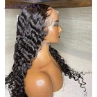 Парик из натуральных волос холодной волны 13x 4, предварительно выщипанные парики из натуральных волос Реми для чернокожих женщин 150%