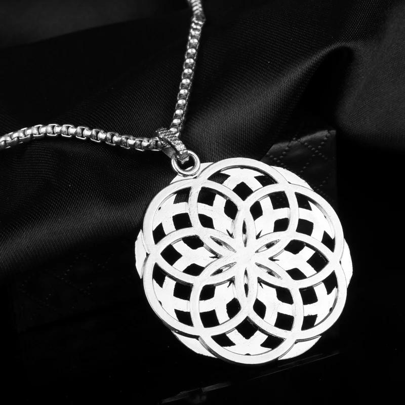 Цветок жизни ювелирное ожерелье кулон золотой цветок мандала индийский Ом Йога