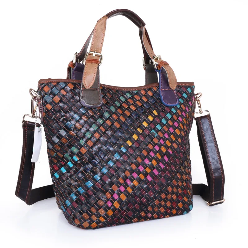 

GINYEZI Women's snake skin hand woven sheepskin bag shoulder / horizontal bag European and American fashion handbag