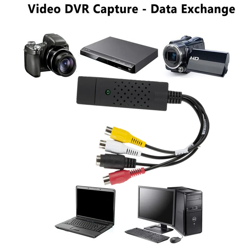 USB 2 0 Easycap Capture 4-канальный видео ТВ DVD VHS Аудио Захват адаптер карта тв DVR |