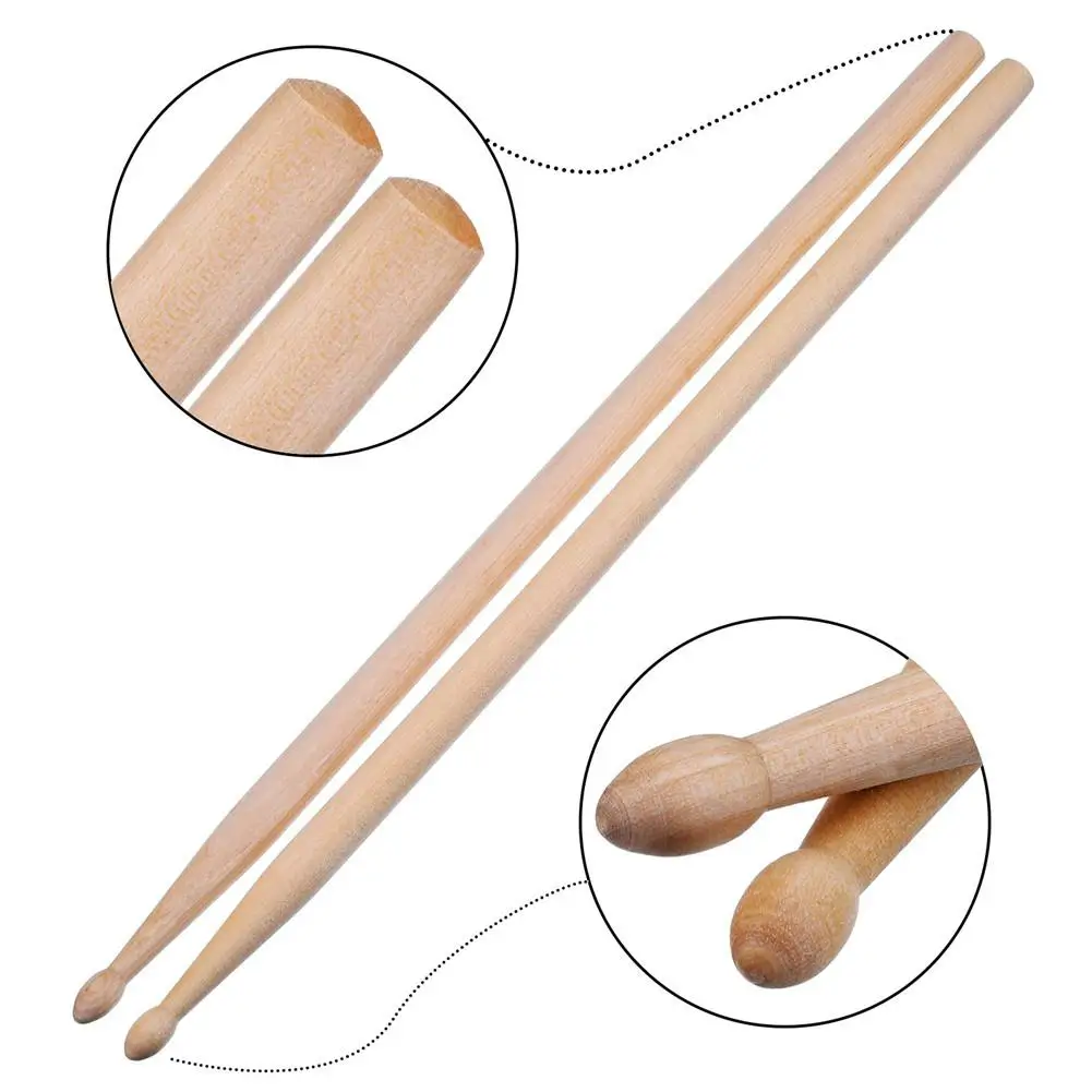 

HiMISS 8 Pcs Drum Sticks 5A Classic Maple Drumsticks for Jazz Combo Exercises Performance + Bag