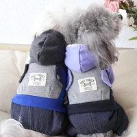 pocket denim dog jumpsuits bathrobe pet dog clothes winter warm dog pajamas thick coats clothing for dogs cat yorkie teddy