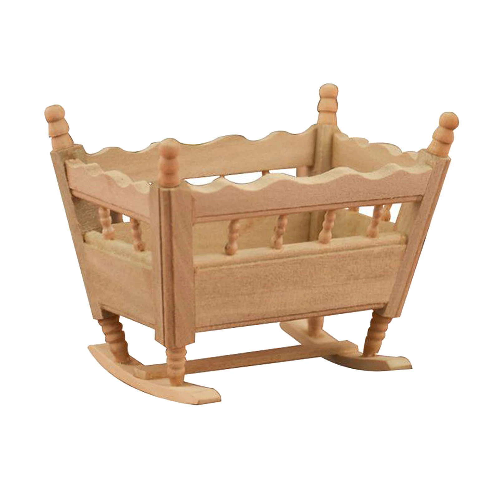 

1/12 деревянная мини-кукольная Bassinet, Детская кукла, мебель для гостиной
