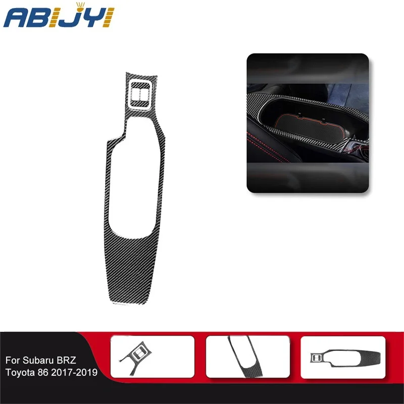 

For Subaru BRZ Toyota 86 2017-2019 Car Accessories Interior Carbon Fiber Stickers Central Armrest Panel Set B 2PCS