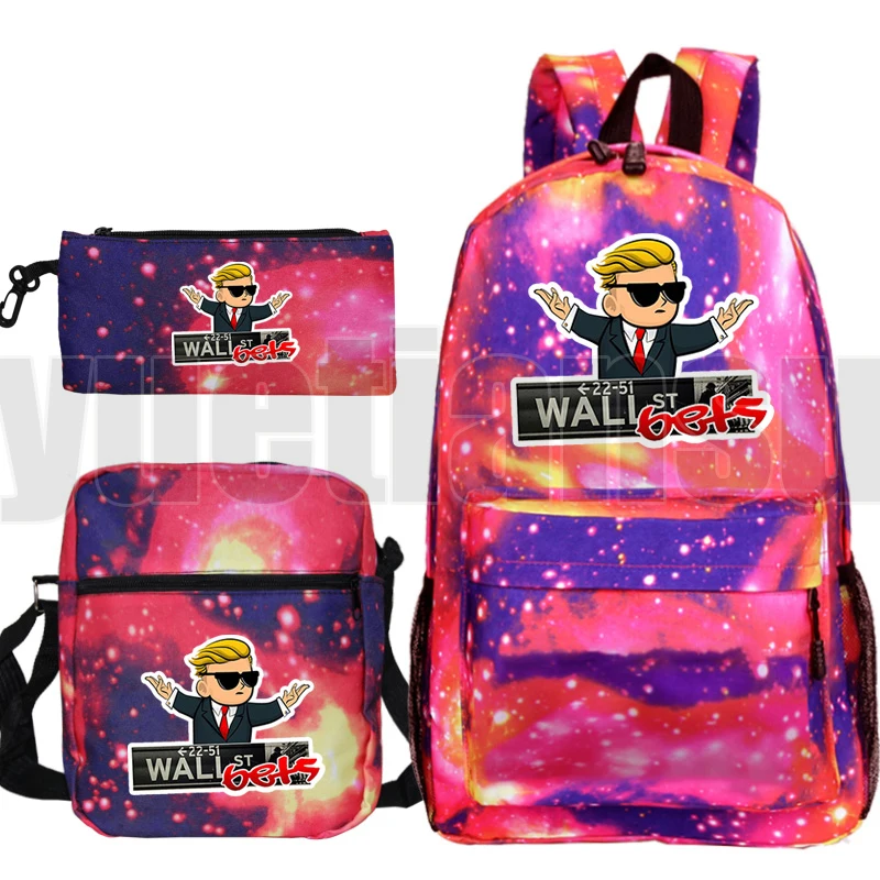 

Sac A Dos Gamestop Backpack Men WallStreetBets Plecak Galaxy Mochila Zipper Bag Pack Shoulder WSB Bookbag Pencil Bag