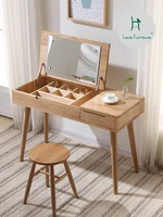 louis fashion dresse nordic simplified make up table with mirror variable desk white oak bedroom furniture