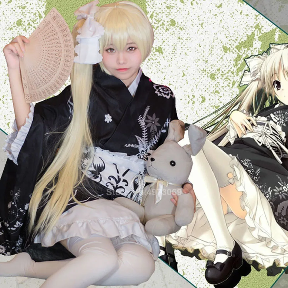 Кимоно в японском стиле для девочек винтажная юката хаори японское аниме косплей