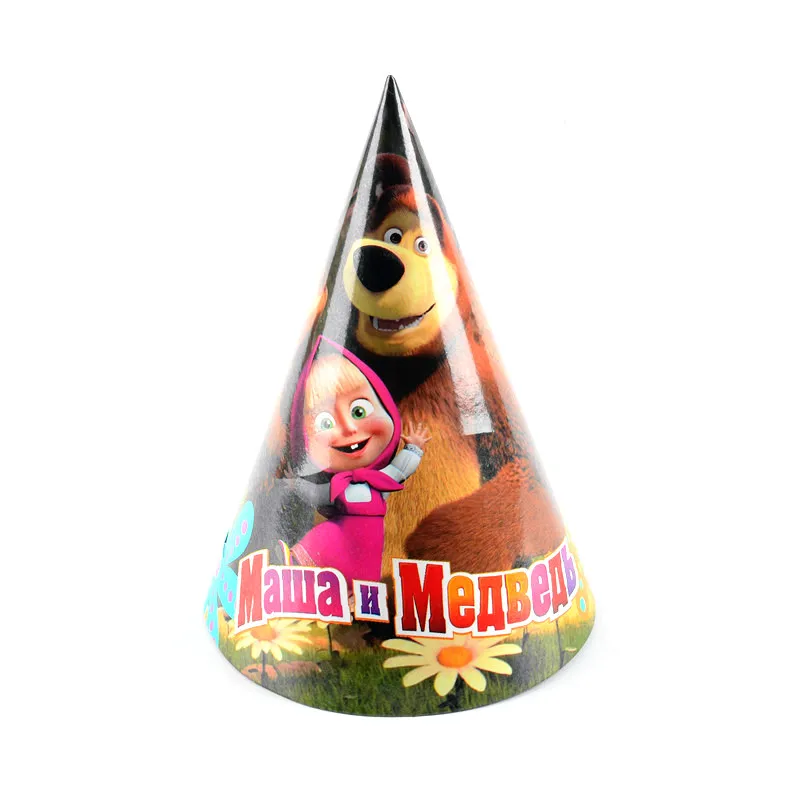 95 шт/125 pcs с днем рождения с героями мультфильма «Маша и Медведь» детский душ вечерние украшения набор баннер скатерть стакан с соломинкой пластины Сделано в Китае