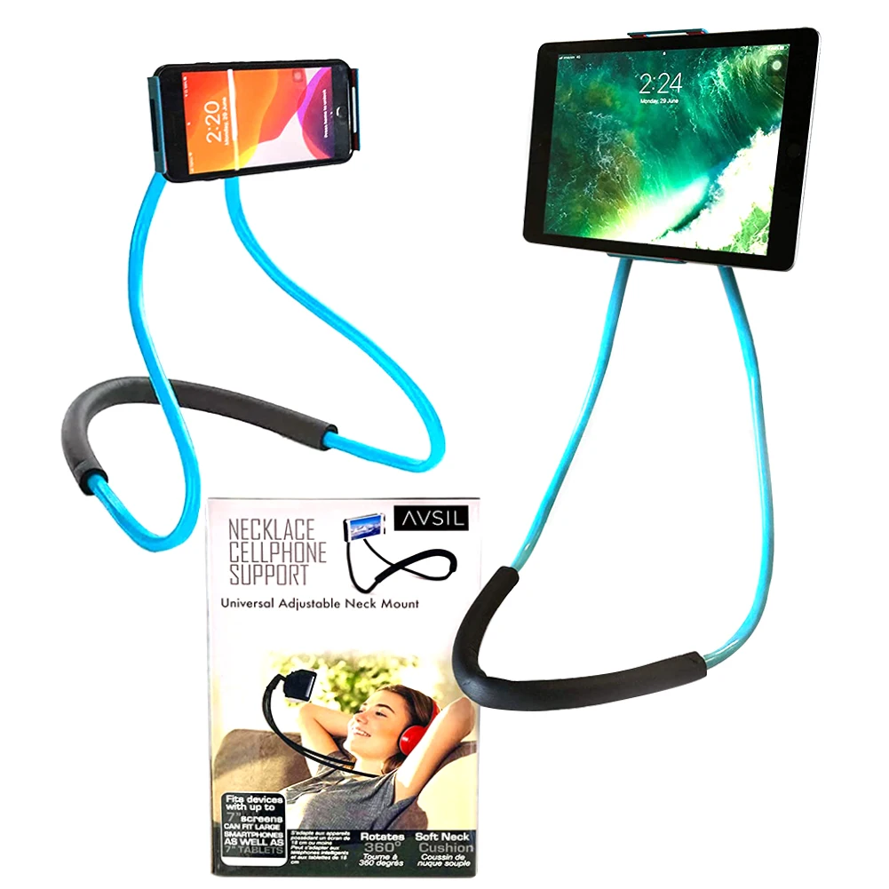 

Phone Holder Neck Set Flexible Lazy Stand Mobile Phone Smartphone Tablet Mount Portable Supplies for Bed Table Car