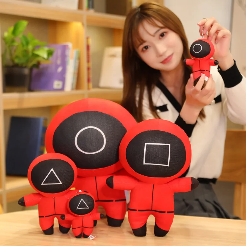 

12/20cm Squid Game Plush Pendant Dolls Cartoon Peluche Toys Keychain Stuffed Soft Game Nice Birthday Xmas Gift Brinquedos