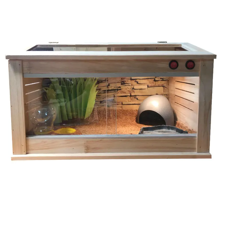 ПИХТА лазания коробка для животных Land Черепаха Ящерица деревянный Ежик