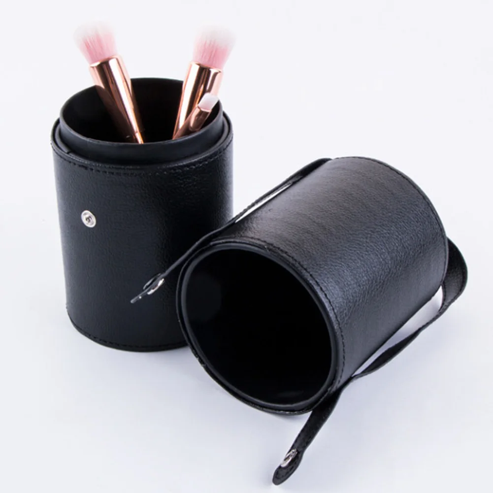 

Portable Makeup Brush Storage Case Cosmetic Tools Cylinder Shape Container Quality High Level Sewing Travel Desktop Brushes Box