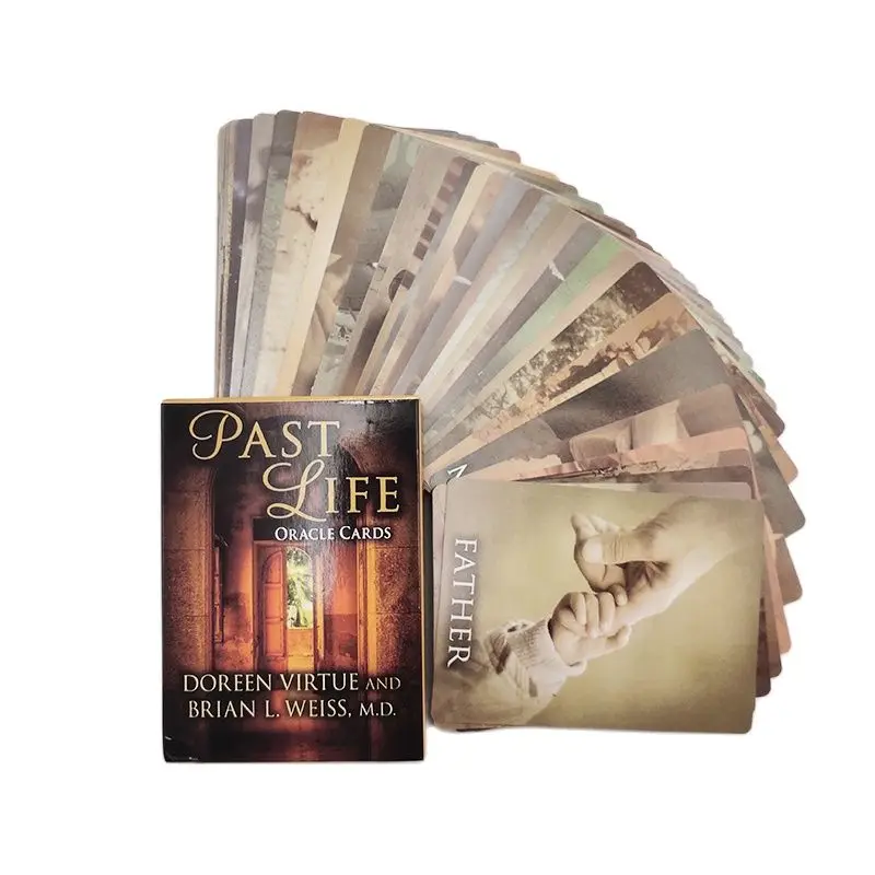 

Past Life Oracle Card Deck 44 Sheet Tarot Card Lovers Divination Fate English Version Online Guidebook Board Games Party Playing