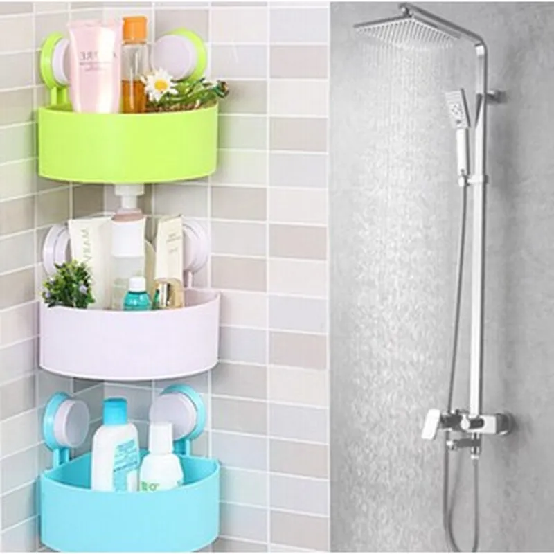 

Ванная комната угловая сильной вакуумной присоски угловой слив Полка Стеллаж для хранения пластмассовый Бесплатная от никаких следов треу...