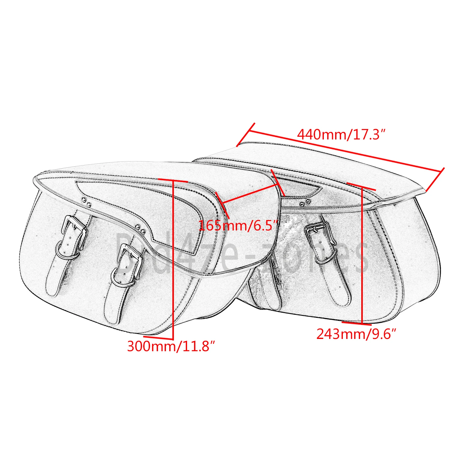 Мотоциклетная седельная сумка из искусственной кожи водонепроницаемая багажная