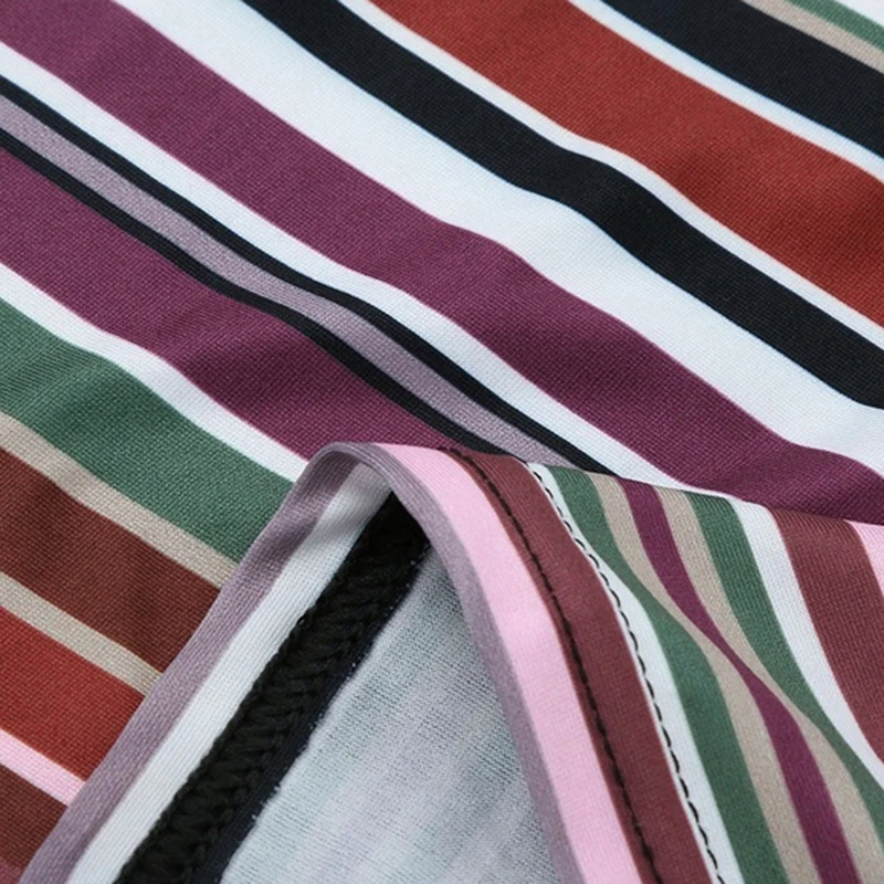 

Ladies Fashion Long Sleeve Dress Women Stripe Patchwork Sexy Slim Party Dress Streetwear Casual Stripe Black Mini Dress