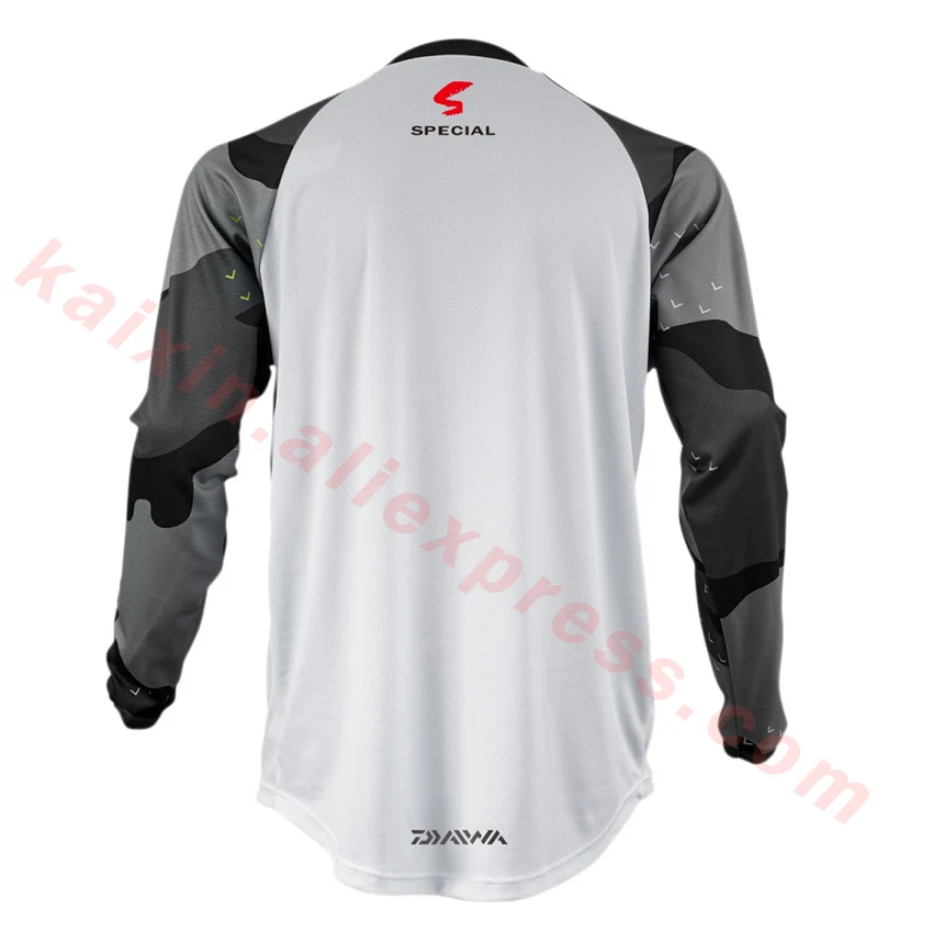 

Daiwa Performance Fishing Shirt Men UPF 50 UV Sun Protection Long Sleeve Quick Dry Mesh Cooling Rash Guard Fishing Clothes