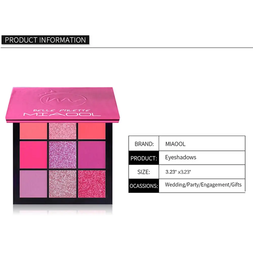 9 цветов флуоресцентные оранжевые Красные Тени для век симфония звезды тени глаз