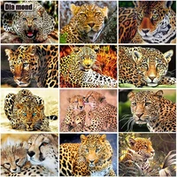 diy 5d diamond painting animals cross stitch full roundsquare drill diamond embroidery leopard craft home decor manual gift