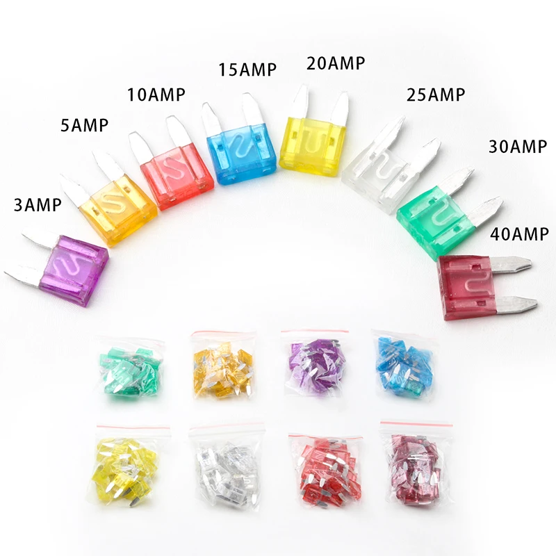 Набор стандартных автомобильных предохранителей, 3/5/10/15/20/25/30/40A, 160 шт. Набор стандартных автомобильных предохранителей, 3/5/10/15/20/25/30/40A, 160 шт.
