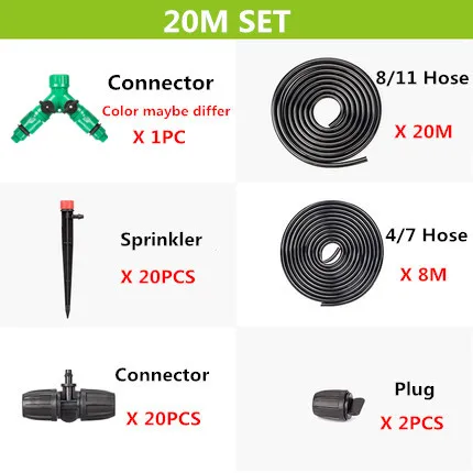 

360 Full Circle Drip Sprinkler Micro Garden Irrigation System Home Greenhouse Plant Watering Kits Adjustable Flow Free Shipping