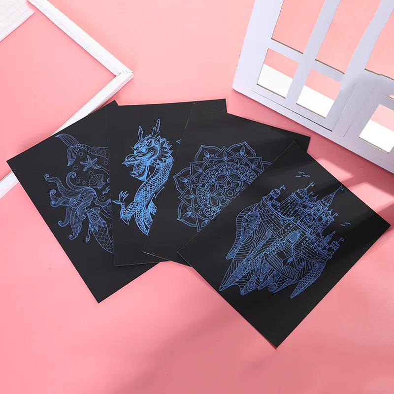 4 шт./компл. 21x28 см для самостоятельной сборки детских мультяшных иллюстраций