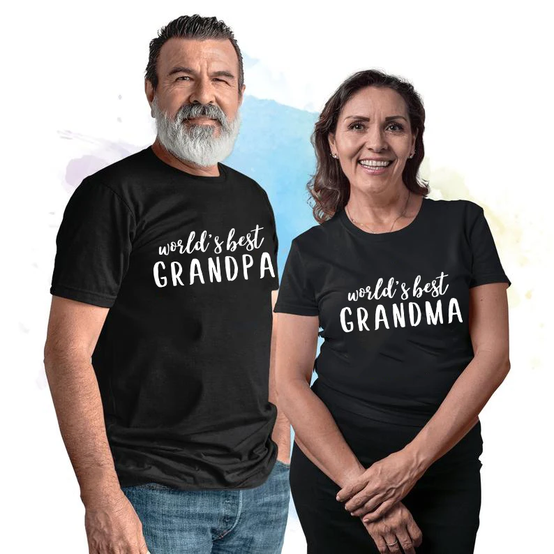 Футболка с коротким рукавом надписью лучший дедушка/бабушка|Футболки| |