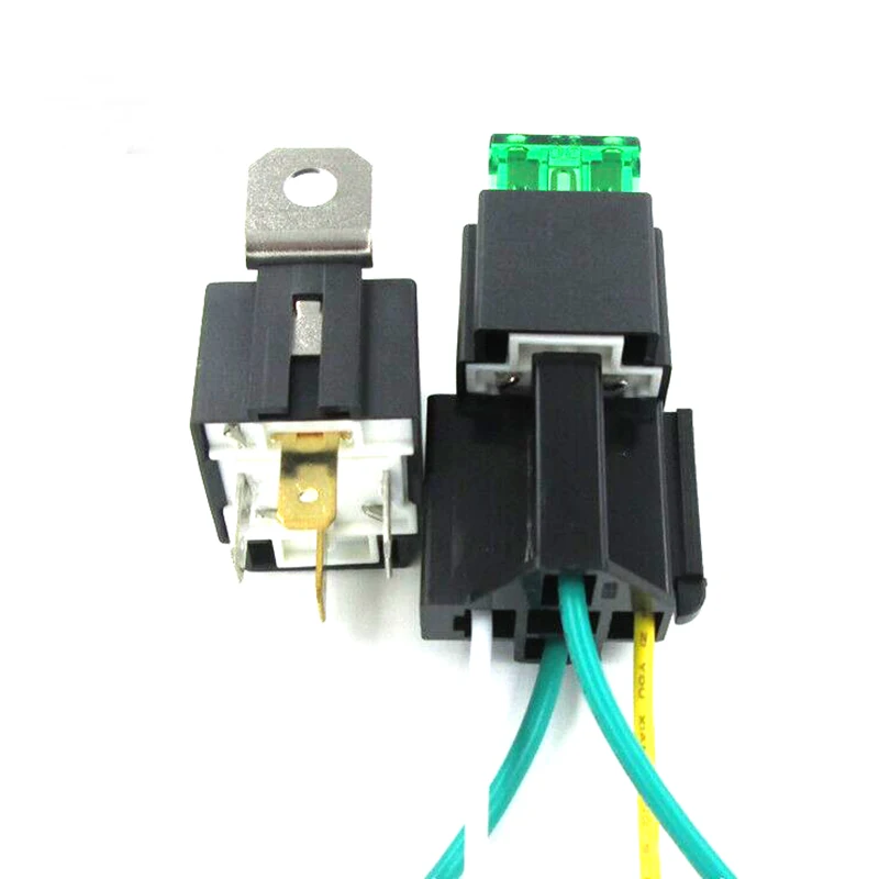 2pcs DC 12V 30A автомобильное плавкое реле и розетка с 4 проводами мощности автомобиля