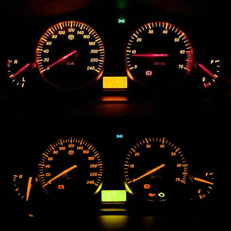 

10pcs T5-B8.5D-5050smd LED SMD Lamp Car Gauge Speed Dash Bulb Dashboard Instrument Light 12V SER88