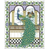 top garden peacock patterns counted cross stitch 11ct 14ct 18ct diy cross stitch kits embroidery needlework sets