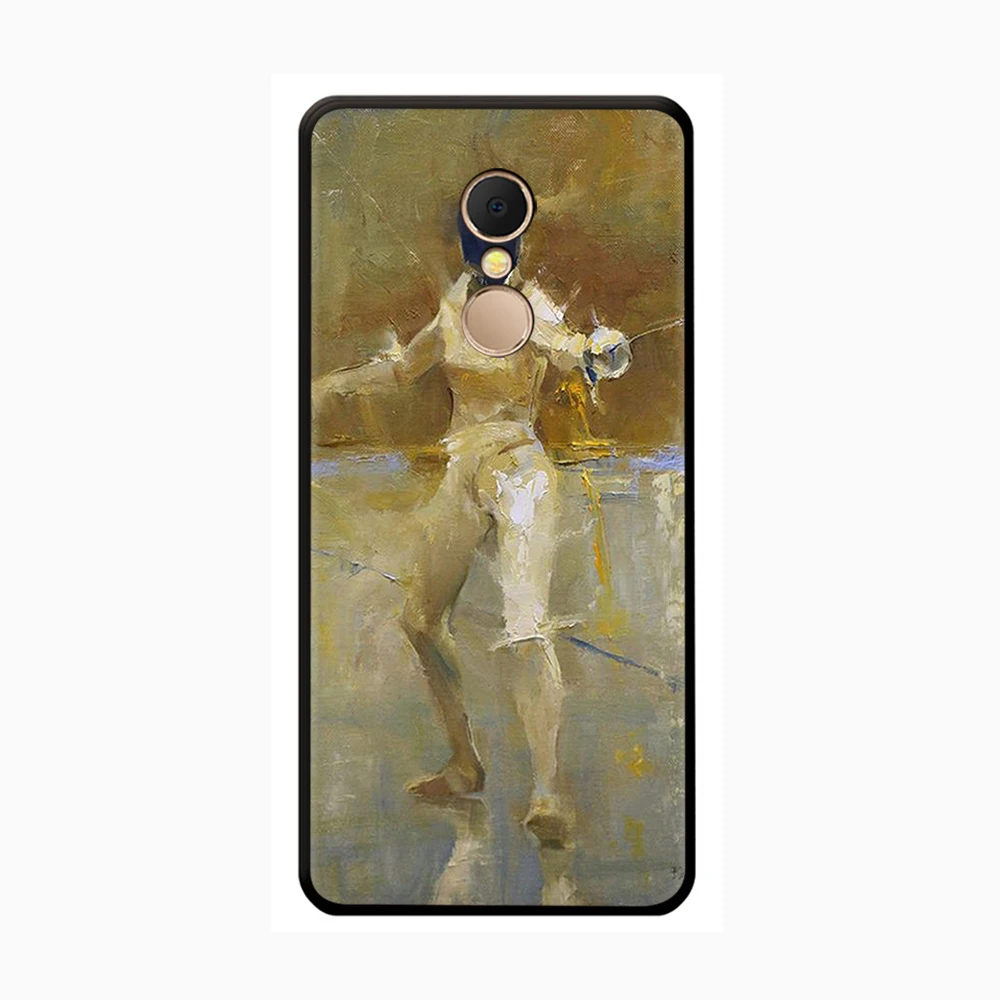 Sport fencing Silicone Phone Case for Redmi 4A 4X 5 Plus 5A 6 6A 7 7A 8A S2 GO K20 Pro K30 Poco X2 | Мобильные телефоны и