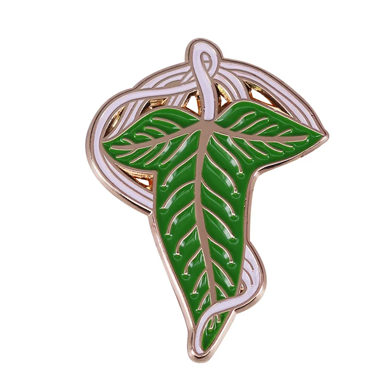 

Lorien Leaf Enamel Pin Fellowship of the Ring Members Badge Symbolizes the spirit of those entrusted to save Middle-Earth.