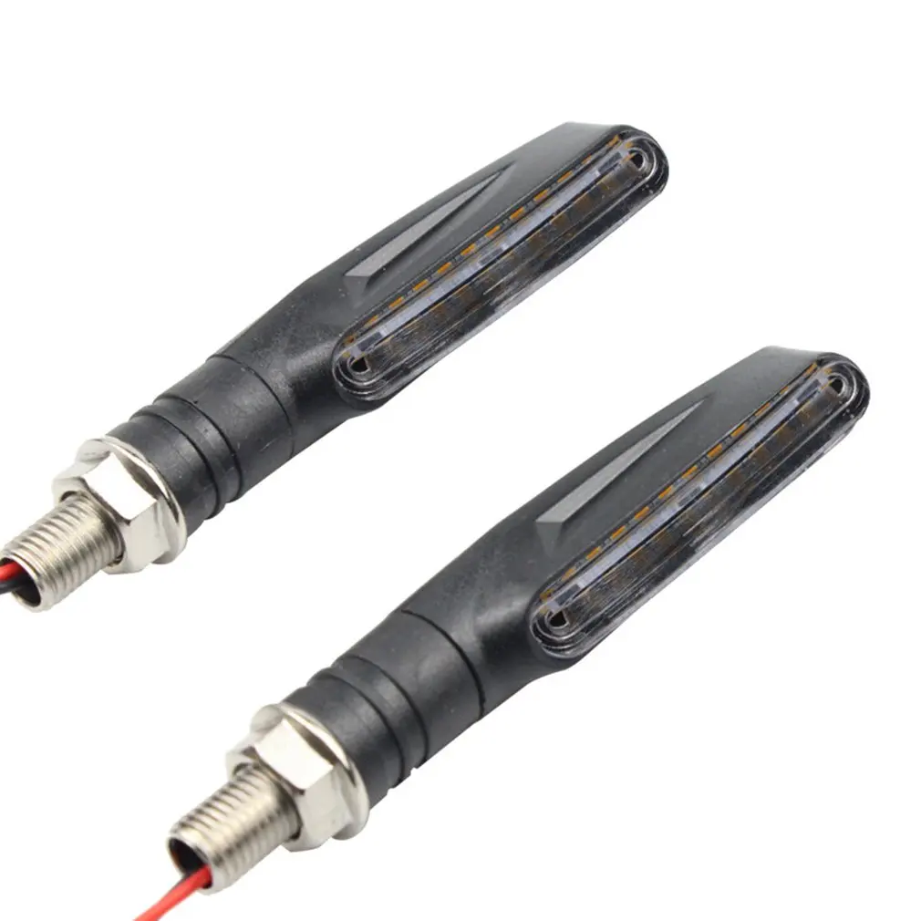 

2/4Pcs Motorcycle Turn Signal Light Brake Lamp Flowing Water Lighting Amber Light LED Flicker Bendable Tail Indicator Flasher