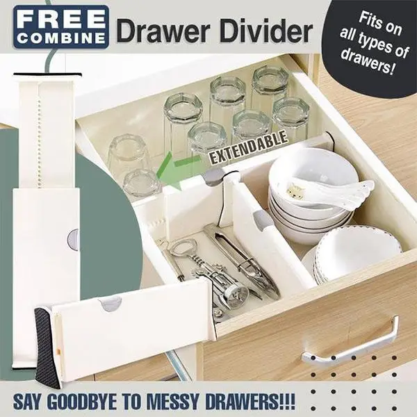 

42/54.2cm Free Combine Drawer Divider Organizer Telescopic Drawer Dividers For Bathroom Cloth