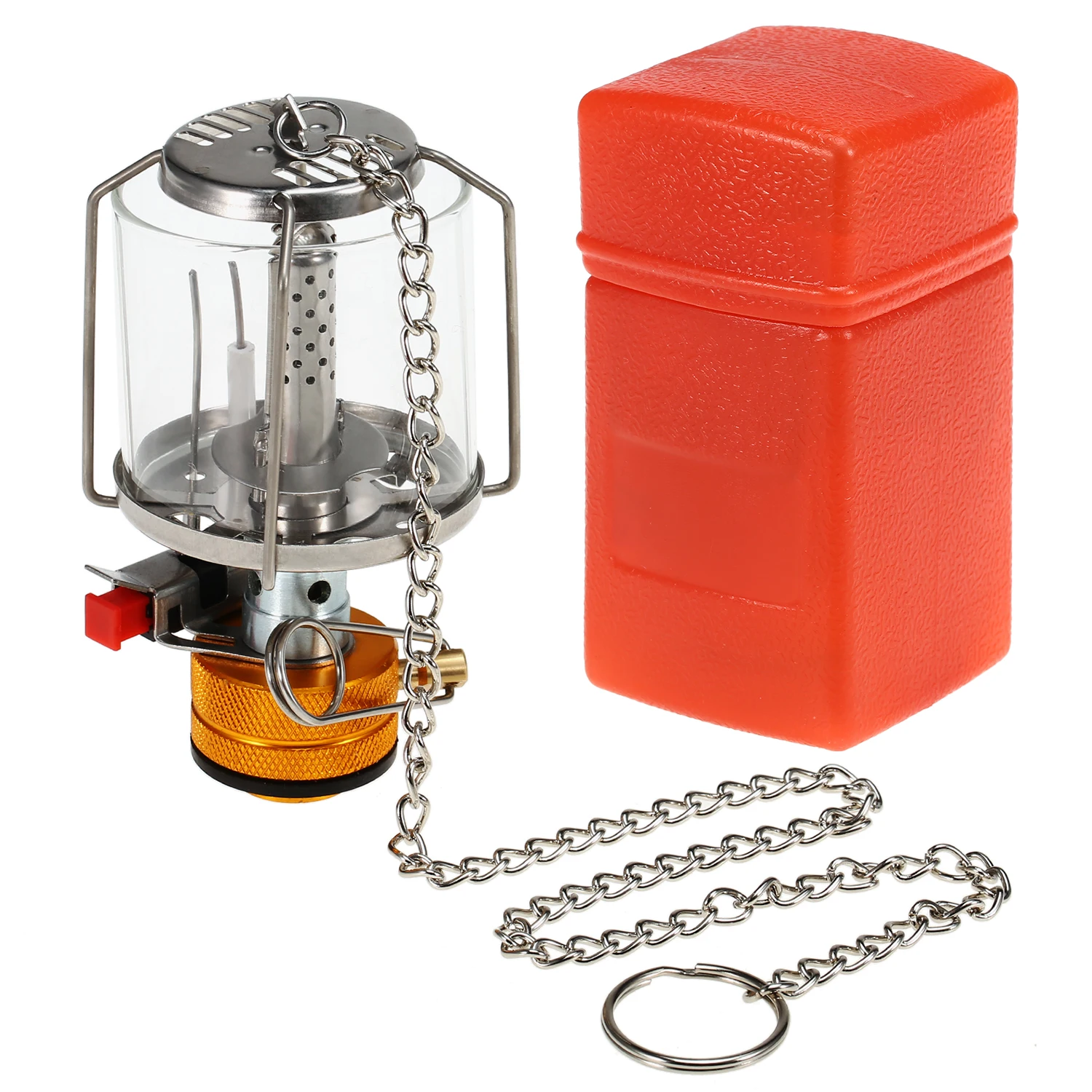 Mini Gas Lamp Portable Outdoor Camping Lantern Ultralight Piezo Ignition Tent Night Light Equipment | Спорт и развлечения