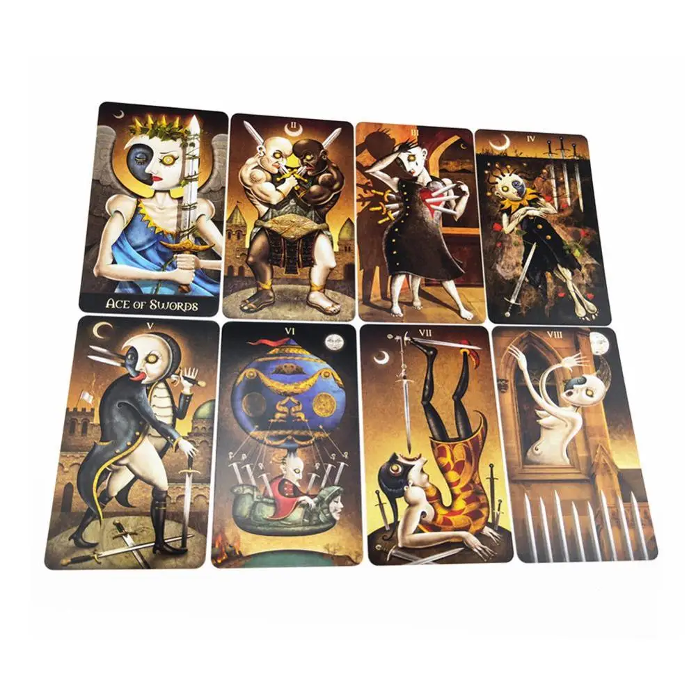 78 карт английская настольная игра Deviant Moon Tarot колода версия|Настольные игры| |