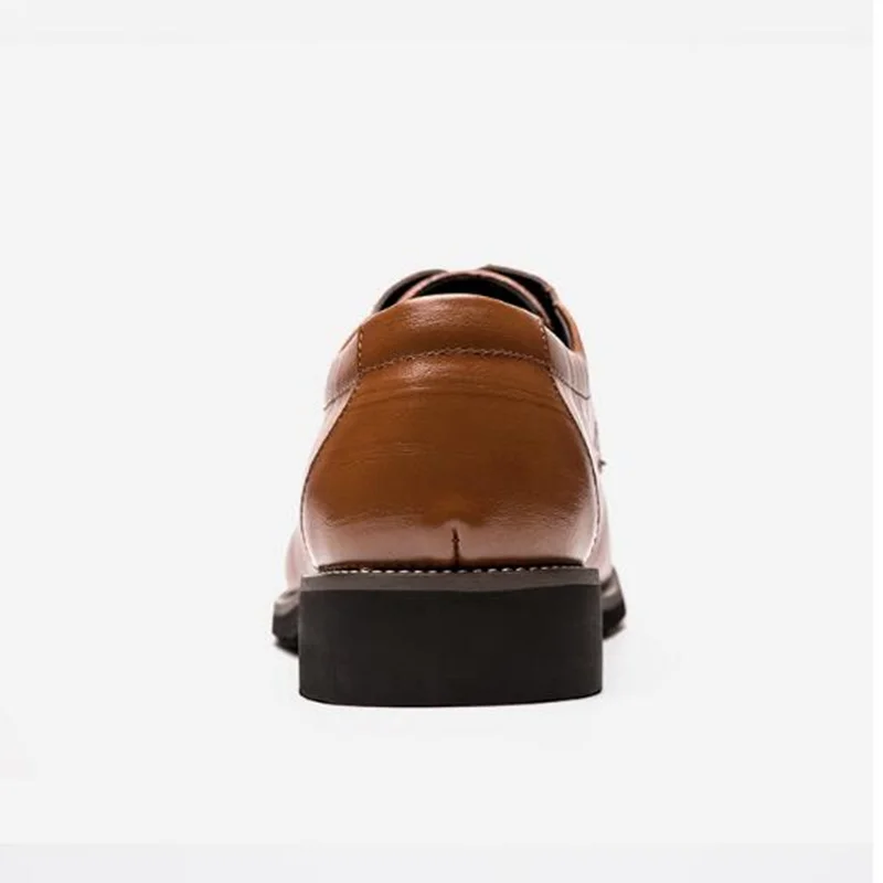 Новый 2018 модные мужские туфли из натуральной кожи острый нос Свадебная обувь