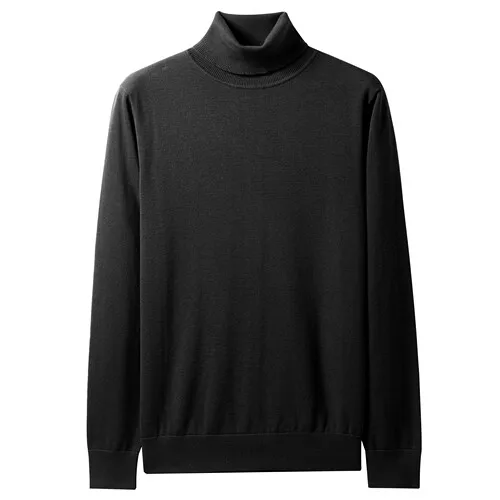 09Black Giordano мужской джемпер с круглым высоким воротом,из натурального хлопка - Цвет: 09Black