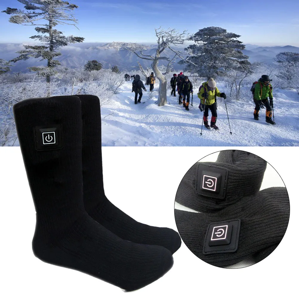 Зимние лыжные велосипедные согревающие носки для охоты 3-7 часов перезаряжаемые
